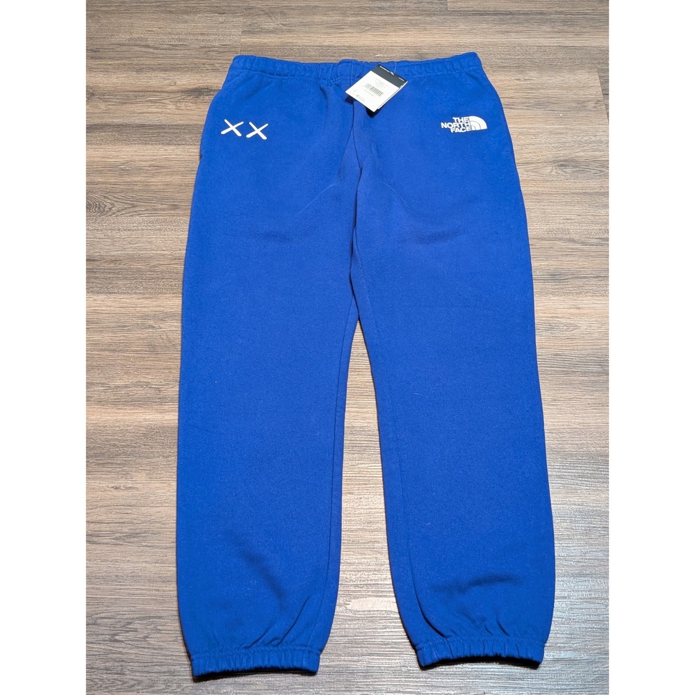 The North Face x KAWS XX Sweatpants Bolt Blue Mens Large NF0A7WLK Sample SP22